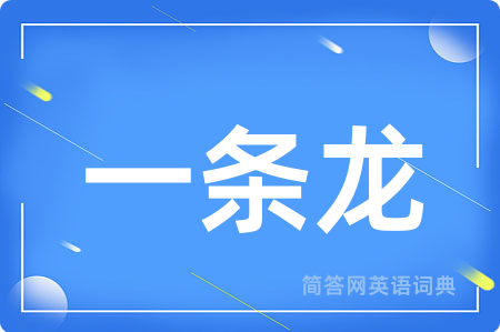 一条龙用英语怎么说,一条龙的英语翻译 一条龙