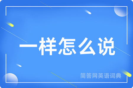 一样怎么说