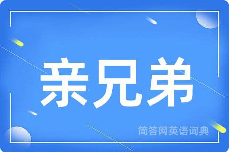 亲兄弟用英语怎么说,亲兄弟的英语翻译 亲兄弟