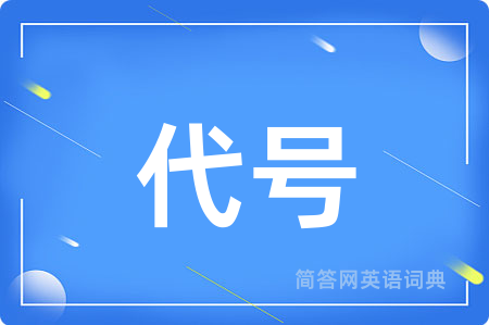 代号用英语怎么说,代号的英语翻译 代号