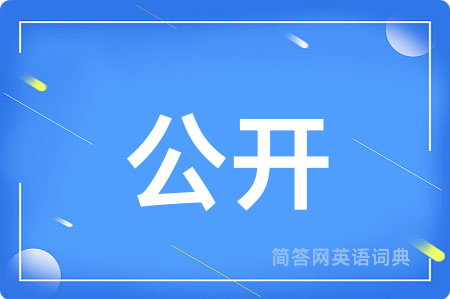 公开用英语怎么说,公开的英语翻译 公开