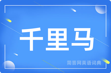 千里马用英语怎么说,千里马的英语翻译 千里马
