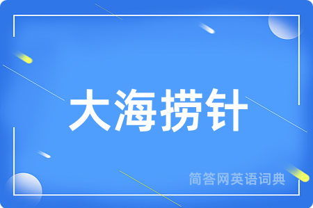 大海捞针用英语怎么说,大海捞针的英语翻译 大海捞针