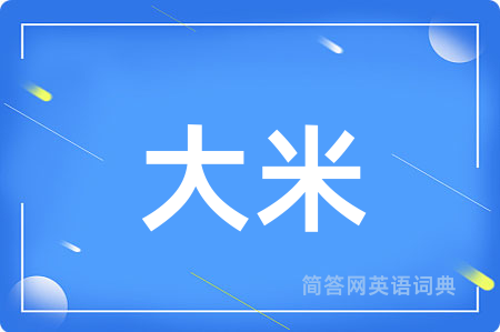 大米用英语怎么说,大米的英语翻译 大米