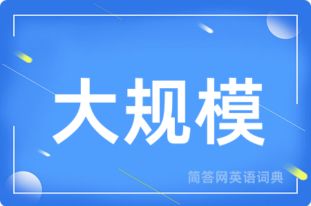 大规模用英语怎么说,大规模的英语翻译 大规模