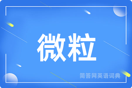 微粒用英语怎么说,微粒的英语翻译 微粒