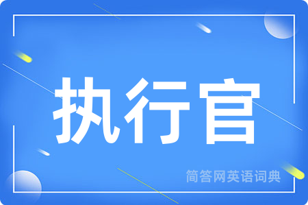 执行官用英语怎么说,执行官的英语翻译 执行官
