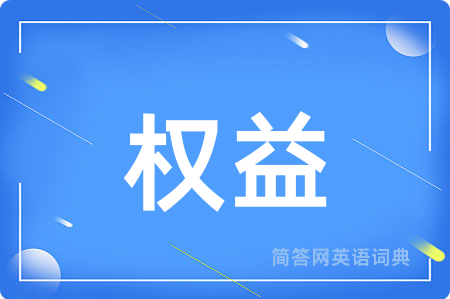 权益用英语怎么说,权益的英语翻译 权益