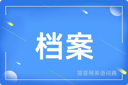 档案用英语怎么说,档案的英语翻译 档案