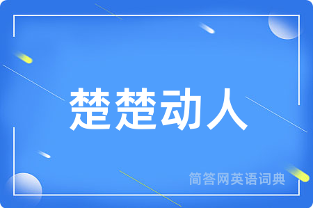 楚楚动人用英语怎么说,楚楚动人的英语翻译 楚楚动人