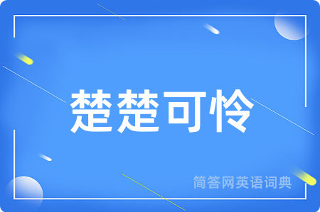 楚楚可怜用英语怎么说,楚楚可怜的英语翻译 楚楚可怜