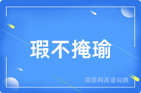 瑕不掩瑜用英语怎么说,瑕不掩瑜的英语翻译 瑕不掩瑜
