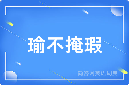 瑜不掩瑕用英语怎么说,瑜不掩瑕的英语翻译 瑜不掩瑕