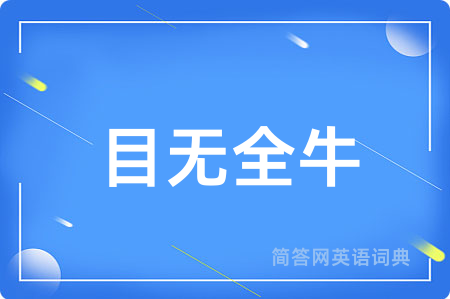 目无全牛用英语怎么说,目无全牛的英语翻译 目无全牛