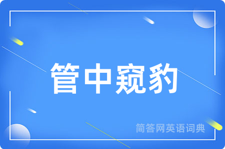 管中窥豹