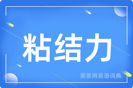 粘结力用英语怎么说,粘结力的英语翻译 粘结力