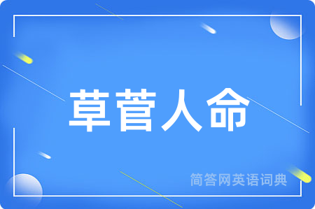 草菅人命用英语怎么说,草菅人命的英语翻译 草菅人命