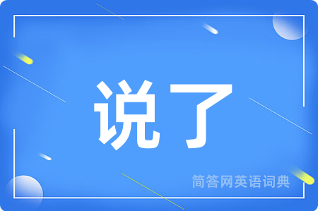 说了