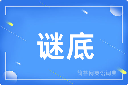 谜底