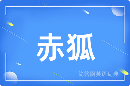 赤狐用英语怎么说,赤狐的英语翻译 赤狐