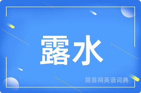 露水用英语怎么说,露水的英语翻译 露水