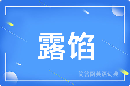 露馅用英语怎么说,露馅的英语翻译 露馅