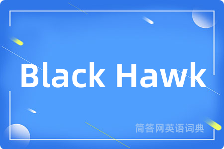 Black Hawk是什么意思,Black Hawk的中文翻译 Black Hawk