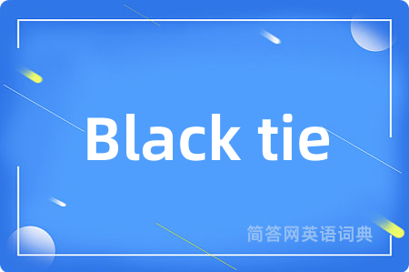 Black tie是什么意思,Black tie的中文翻译 Black tie