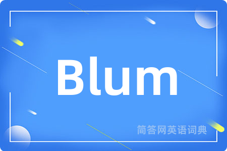 Blum是什么意思,Blum的中文翻译 Blum