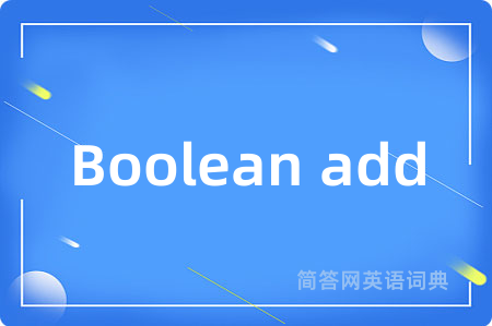 Boolean add
