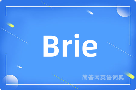 Brie是什么意思,Brie的中文翻译 Brie