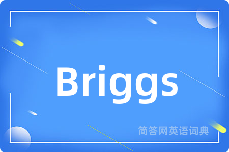 Briggs是什么意思,Briggs的中文翻译 Briggs