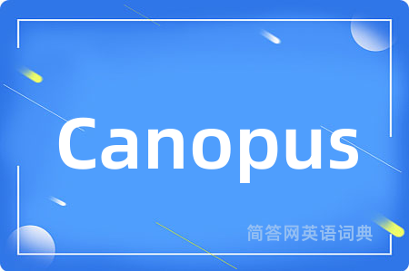 Canopus是什么意思,Canopus的中文翻译 Canopus