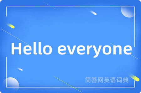 Hello everyone