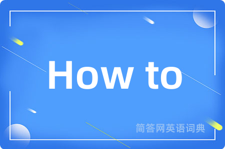 How to