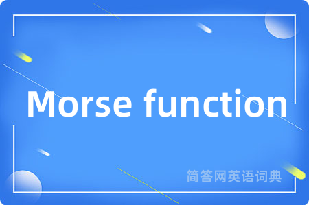 Morse function