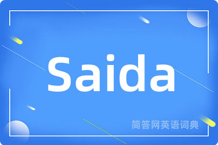 Saida是什么意思,Saida的中文翻译 Saida