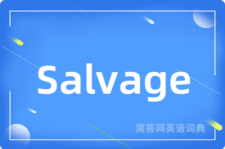 Salvage是什么意思,Salvage的中文翻译 Salvage