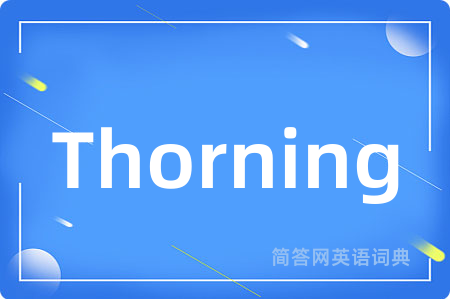 Thorning是什么意思,Thorning的中文翻译 Thorning