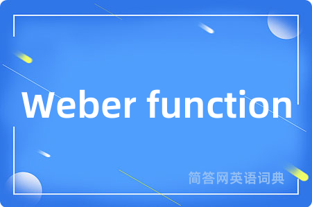 Weber function