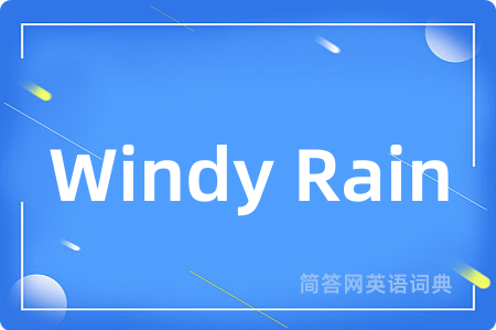 Windy Rain是什么意思,Windy Rain的中文翻译 Windy Rain