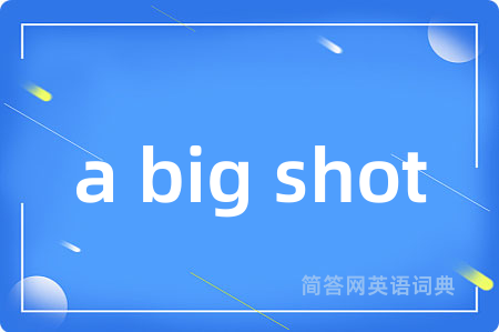 a big shot是什么意思,a big shot的中文翻译 a big shot