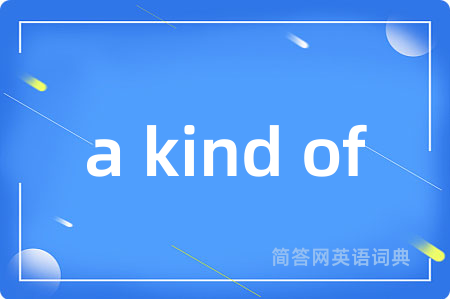 a kind of是什么意思,a kind of的中文翻译 a kind of