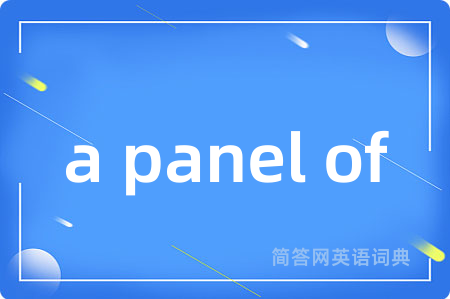 a panel of是什么意思,a panel of的中文翻译 a panel of