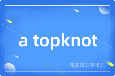 a topknot是什么意思,a topknot的中文翻译 a topknot