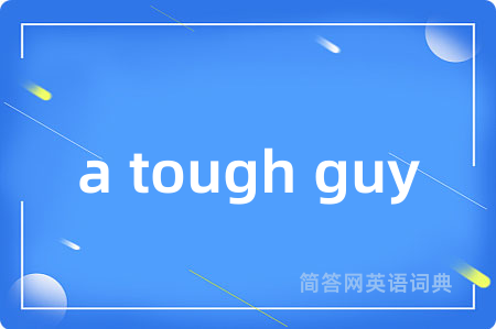 a tough guy是什么意思,a tough guy的中文翻译 a tough guy