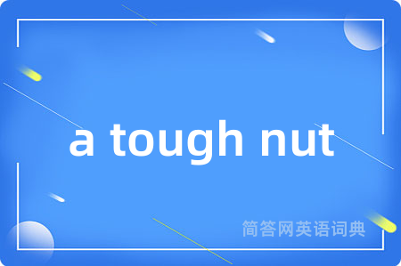 a tough nut是什么意思,a tough nut的中文翻译 a tough nut