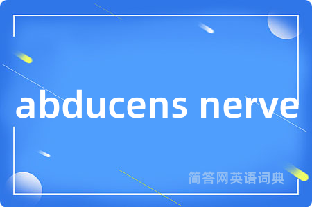 abducens nerve是什么意思,abducens nerve的中文翻译 abducens nerve