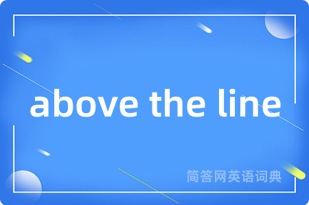 above the line