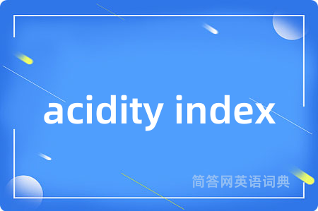 acidity index